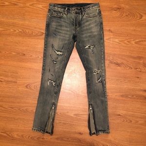 MNML LA M Style Zipper Jeans Size 29x31.